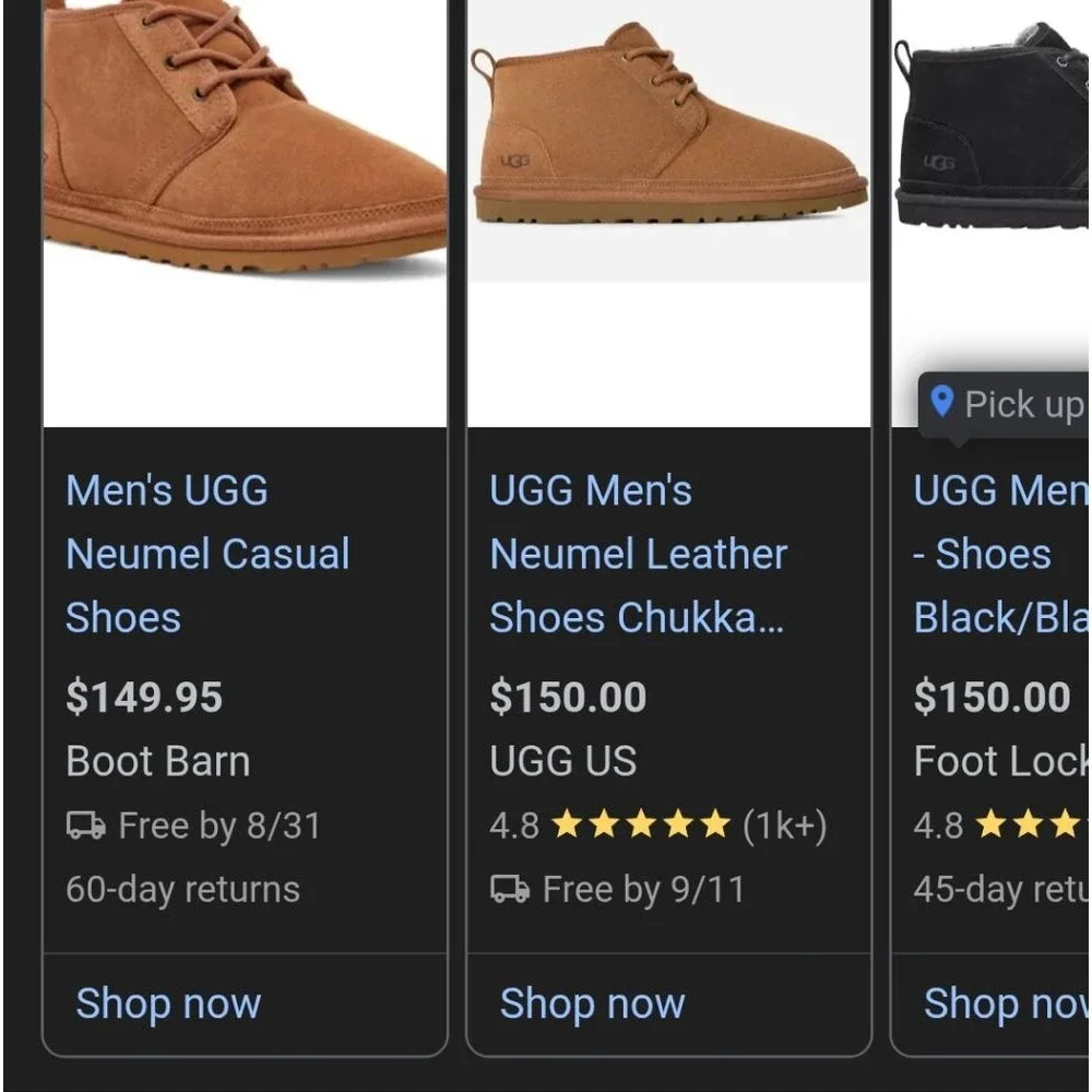 UGG Neumel Chestnut Brown Suede Ankle Chukka Boots Size 11